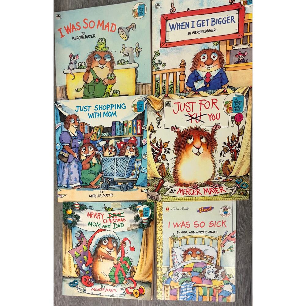 6 Vintage Mercer Mayer Little Critter Book Bundle 1970s 1980s 1990s
